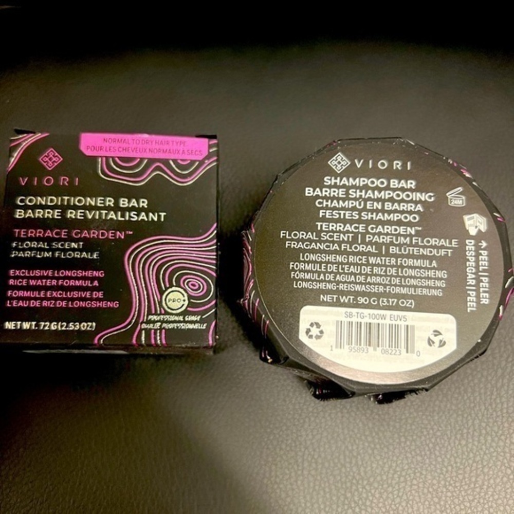 🆕Viri Terrace Garden Floral Shampoo and Conditioner Bars Sulfate Free::Vegan::